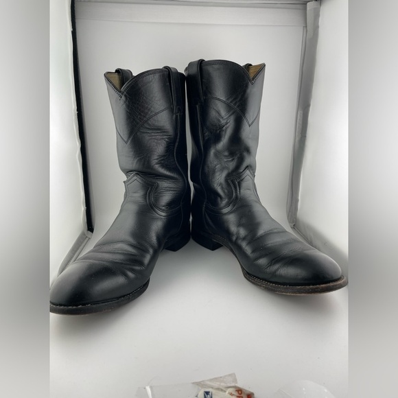 Justin Boots Other - Justin Men's 10" Temple Roper Black Casual Boots 3133 Size 8.5